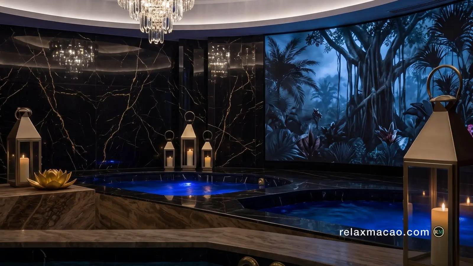 The bath hall at East Castle Spa