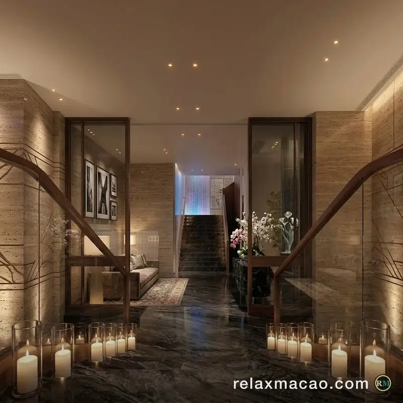 Empire Sauna — a corridor inside the venue