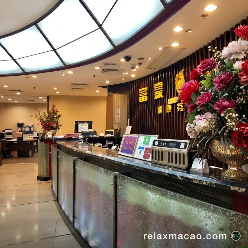 Fuhao Palace Spa — the reception area