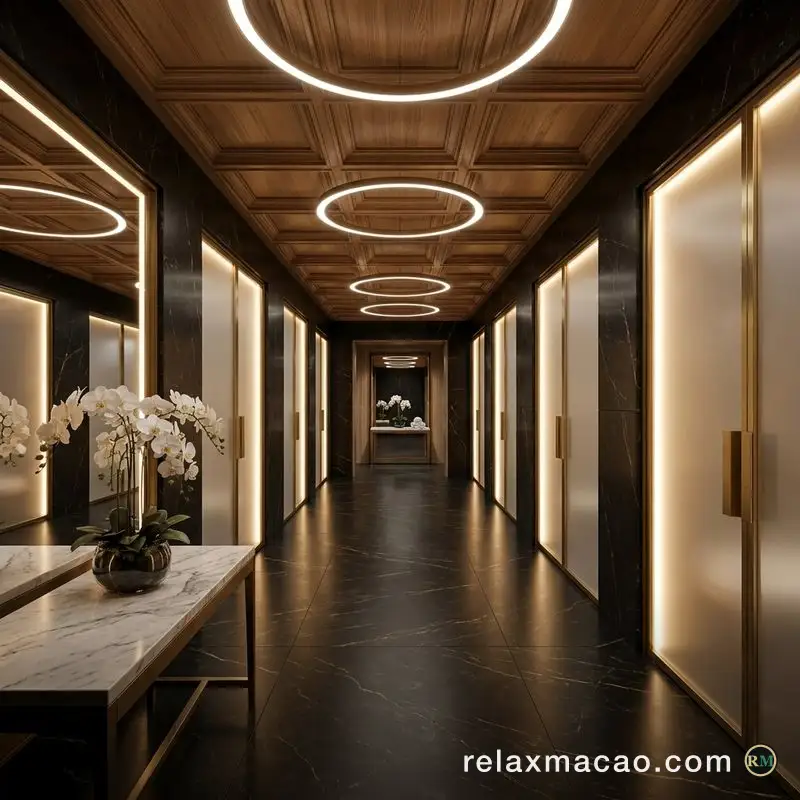 Majesty Spa — a corridor inside the venue