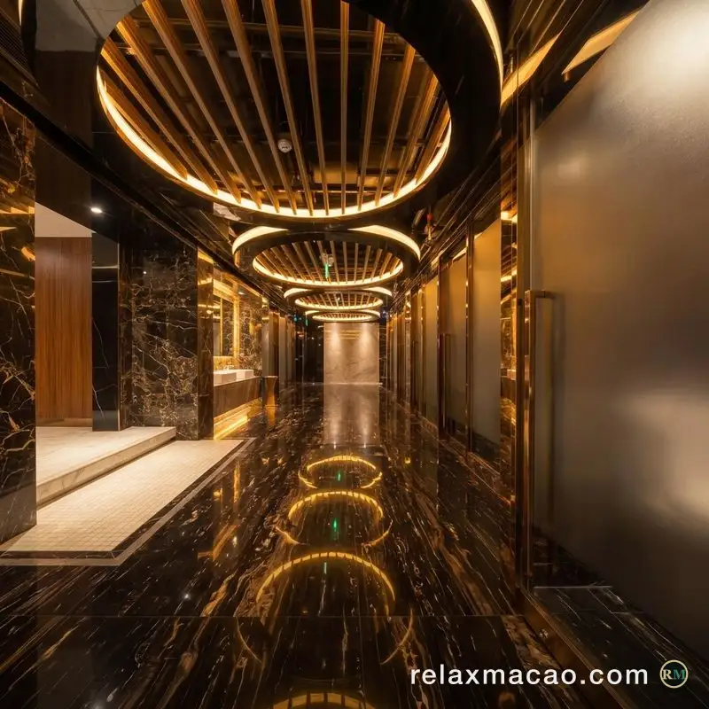 Majesty Spa — a corridor inside the venue