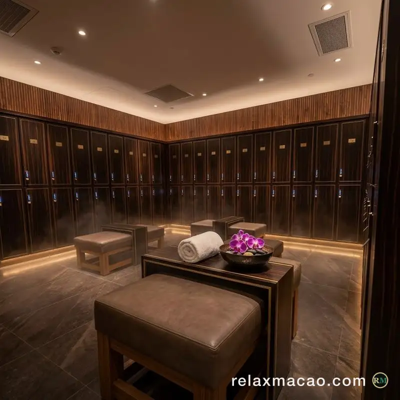 Number Nine Spa — the changing area