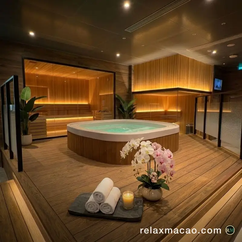 Shang Pin Spa — the bath and sauna area