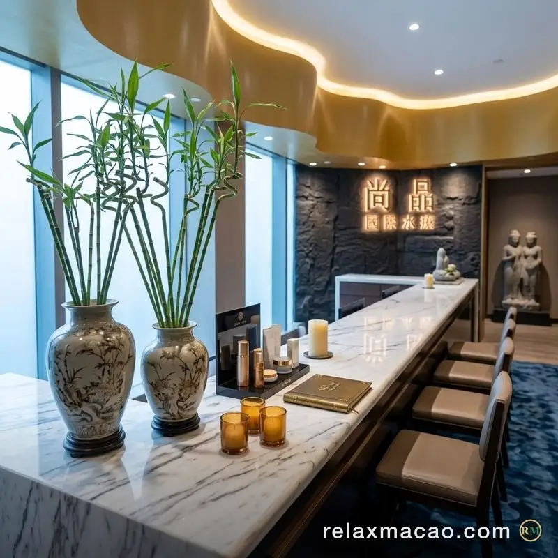 Shang Pin Spa — the reception area